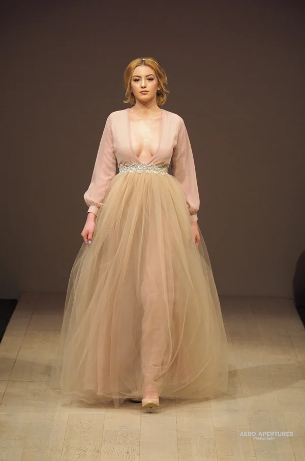 The beautiful gown that won Western Canada Fashion Week's emerging designer competition for Spring 2016. Designer: Tiana Giang Model: Katarina Rocic