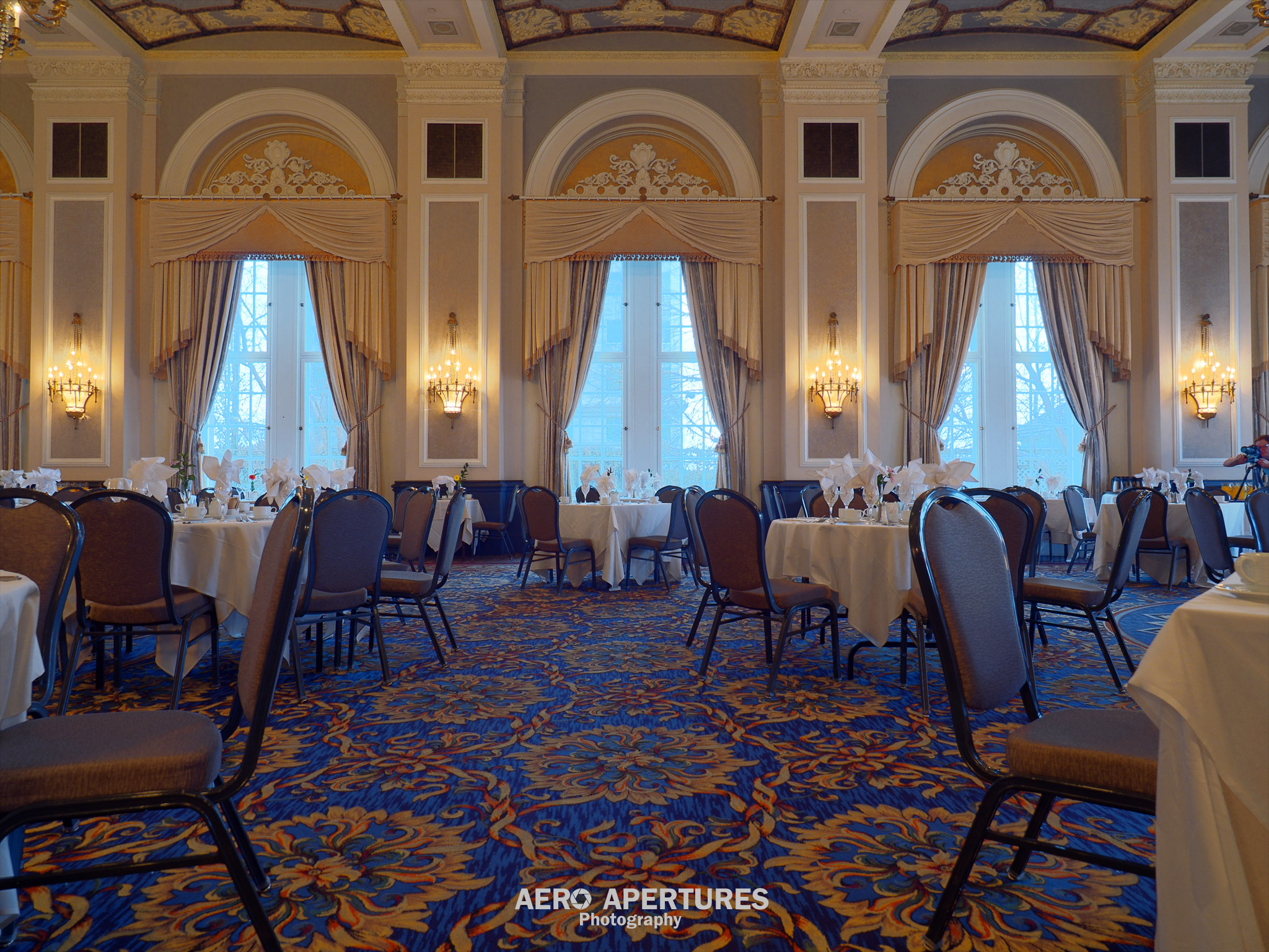 Banquet room at Hotel Macdonald