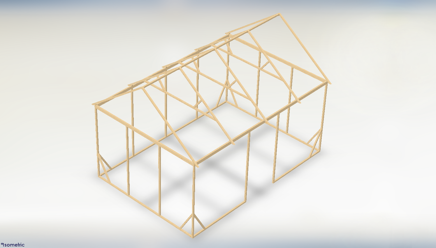 Rendering of the house frame