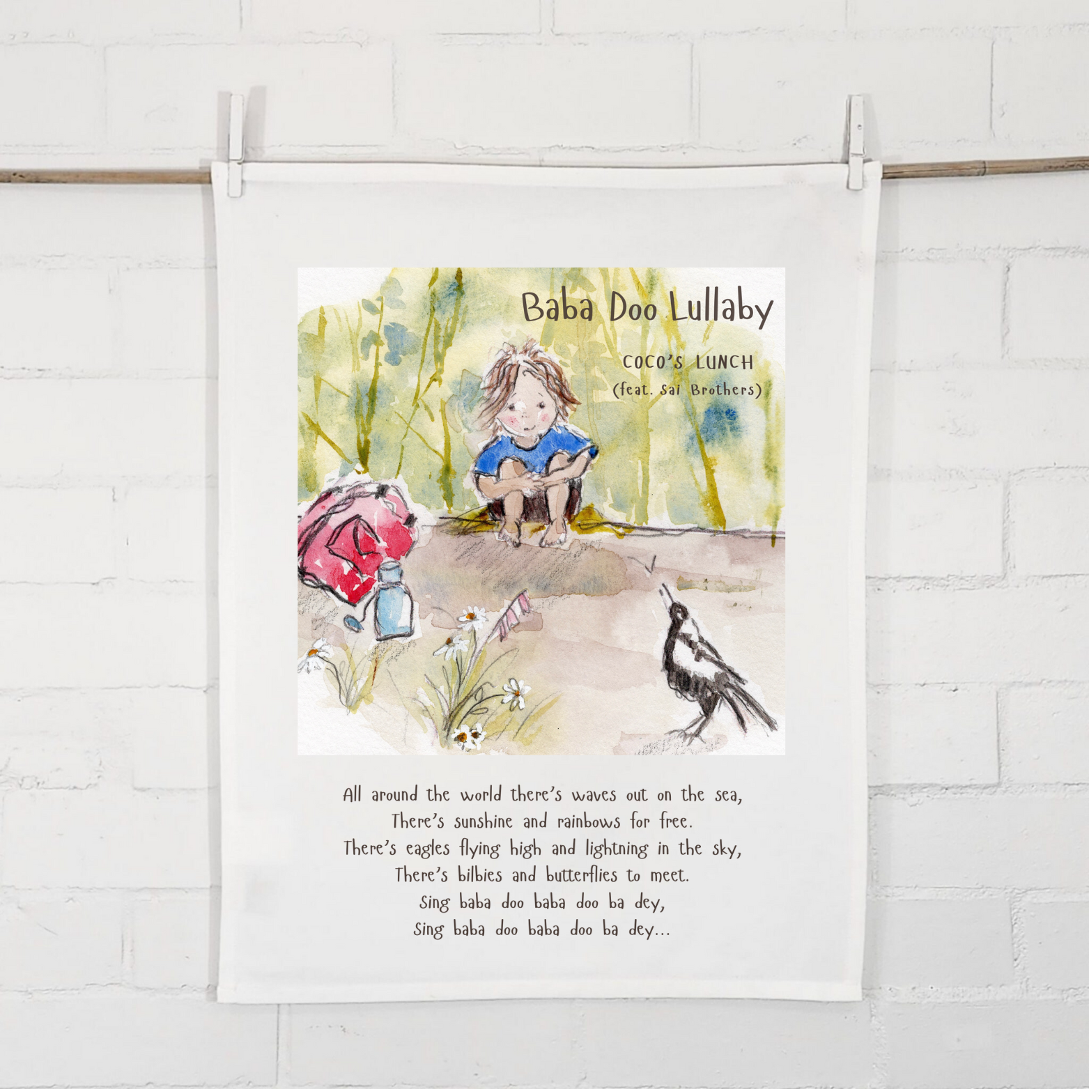 Coco's Lunch Baba Doo Lullaby teatowel.png