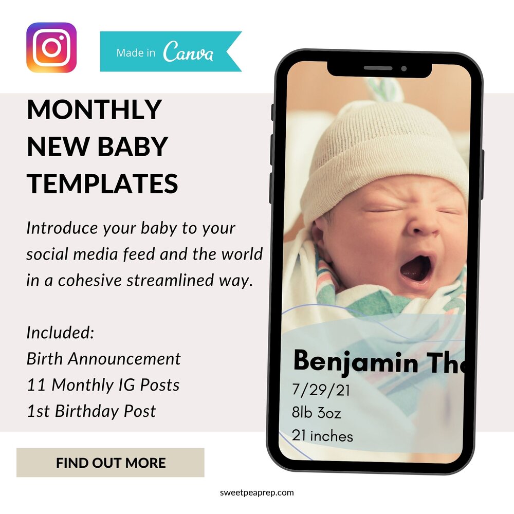 Instagram Template Baby Baby Bundle Social Media Post 30 