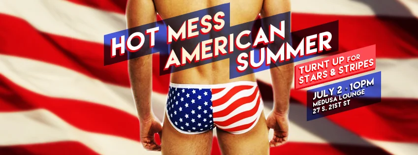 NSFW Party "Hot Mess American Summer" web banner