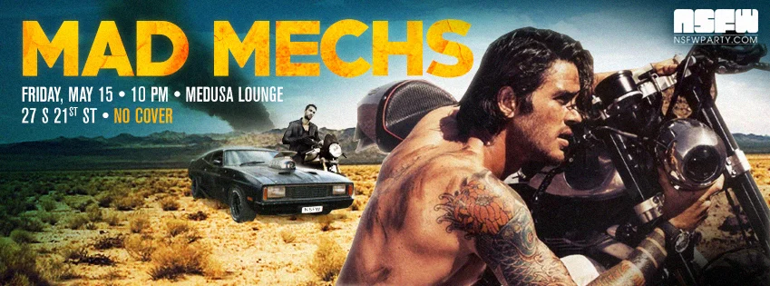 NSFW Party "Mad Mechs" web banner