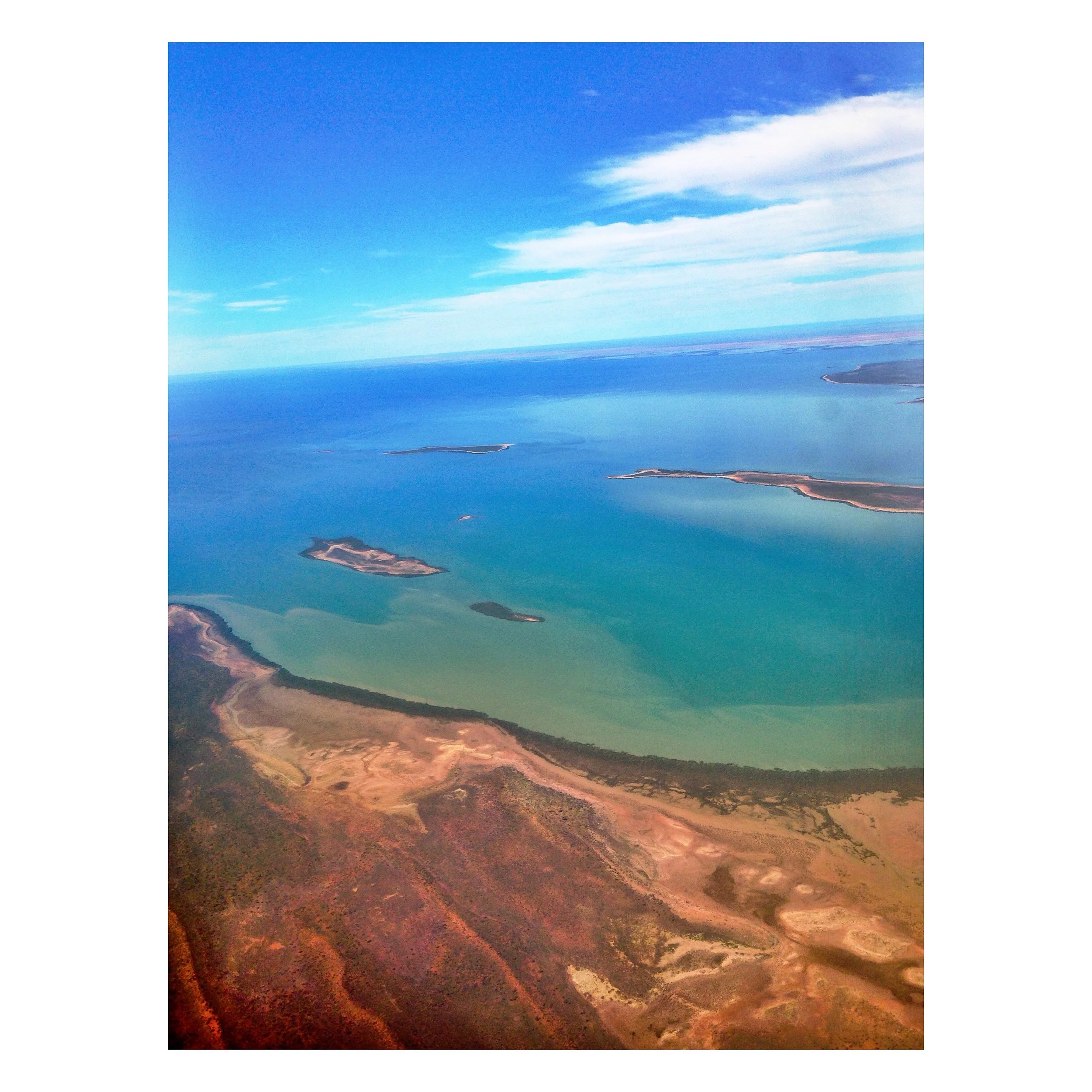 Shot from the plane flying into Exmouth from Perth
