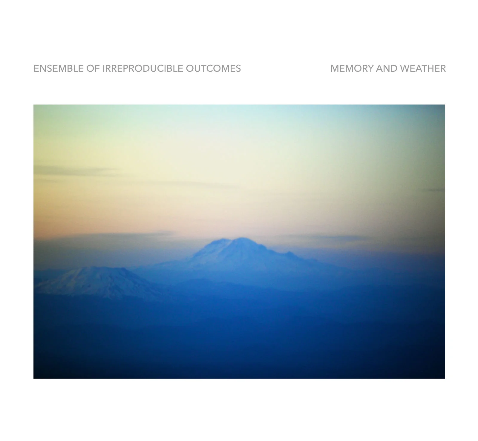 Irritable Hedgehog Ensemble of Irreproducible Outcomes: Memory and Weather March 2015 CD print packaging and photography