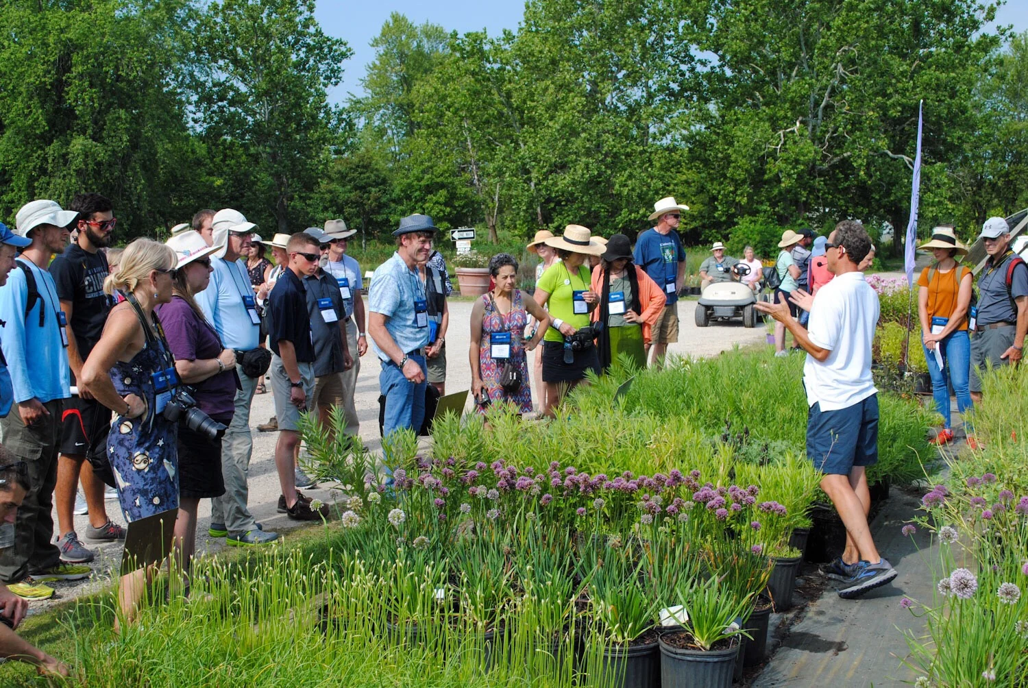 Here Brent shows the PPA group many new plant releases he’s developing.