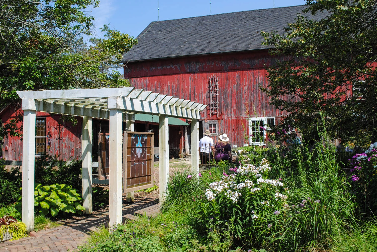 A lovely shot of the plantings around the barn.