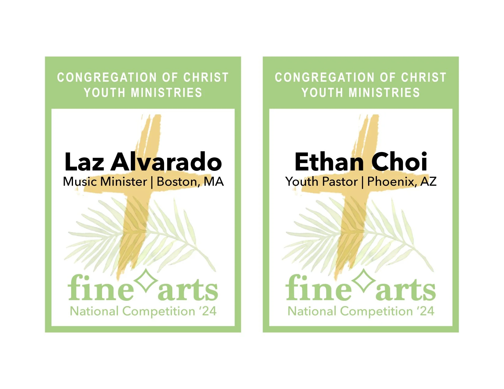  “The Upper Room” Badge graphics for a Christian arts convention. 