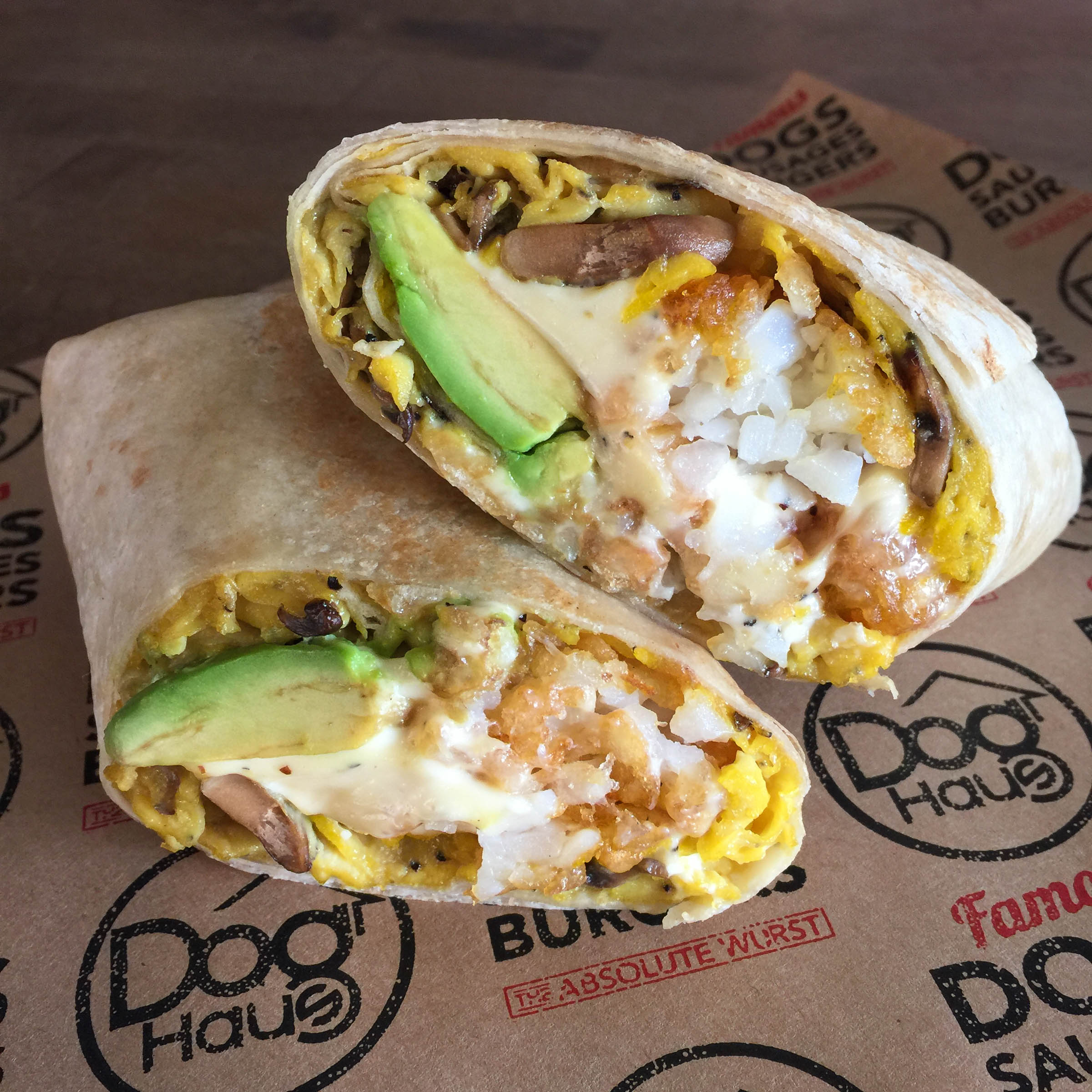 Veggie Breakfast Burrito - Photo courtesy of Dog Haus