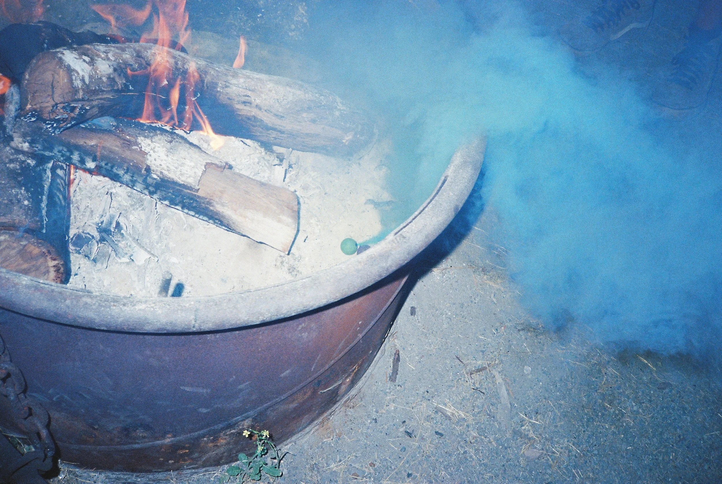 Campfires can be soothing, warming and most certainly a symbol for camping trips past, present and future. But why not throw in some colored smoke bombs to lighten things up? Sept. 28, 2017.
