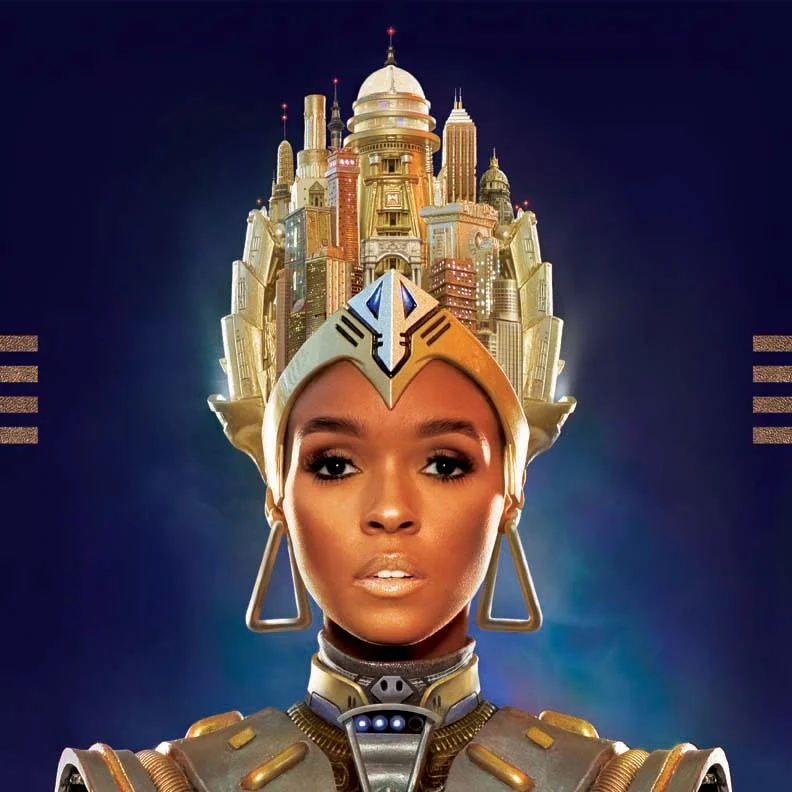 Janelle Monáe as her alter ego, Cindi Mayweather