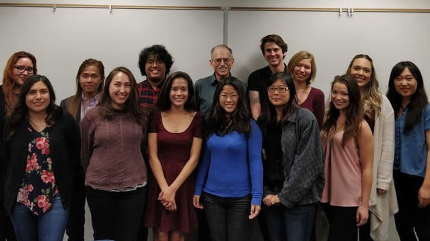 Students part of the Stress & Coping Research Lab Fall 2017.