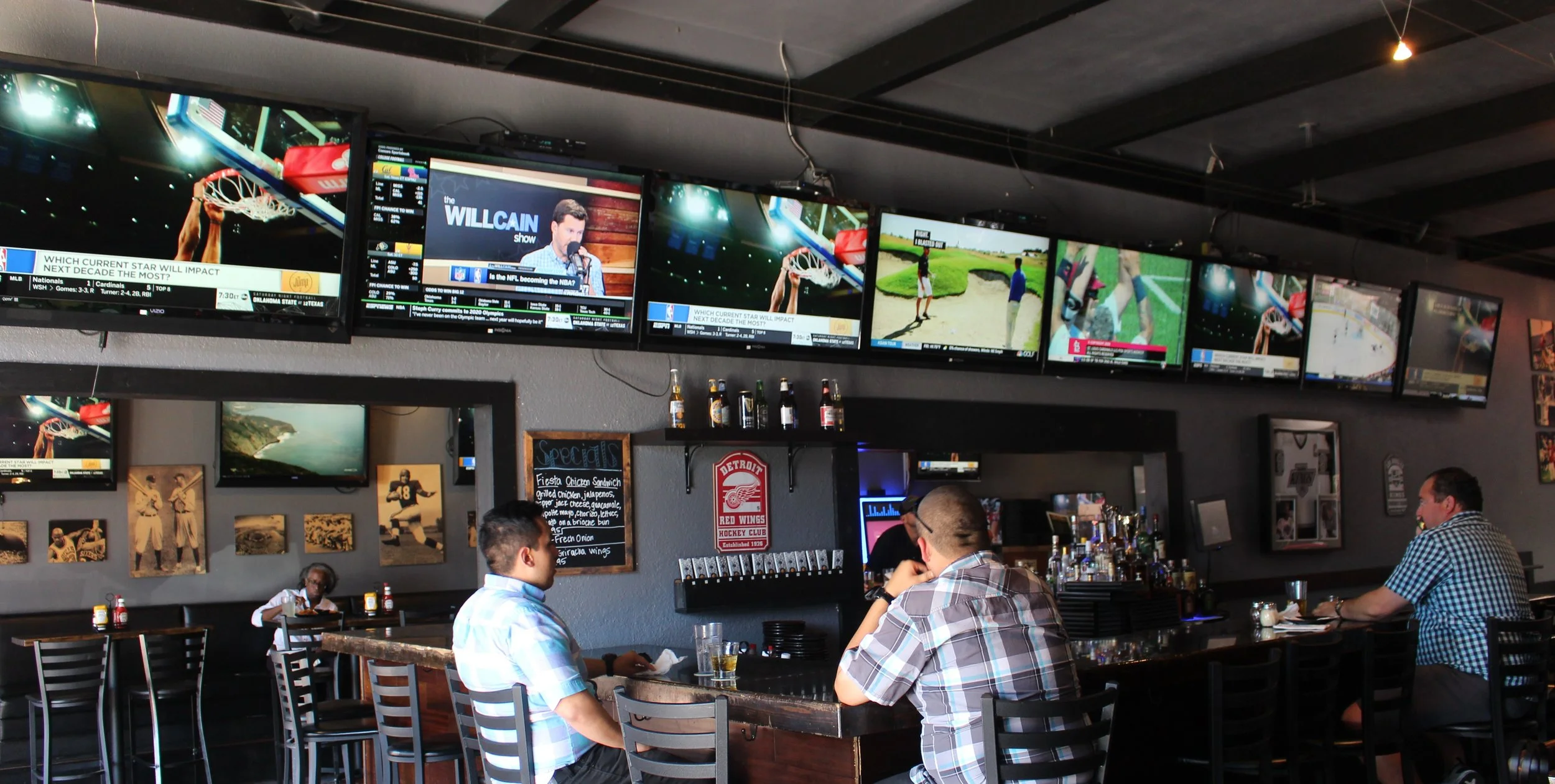 This sports bar is on the more modern and casual side.