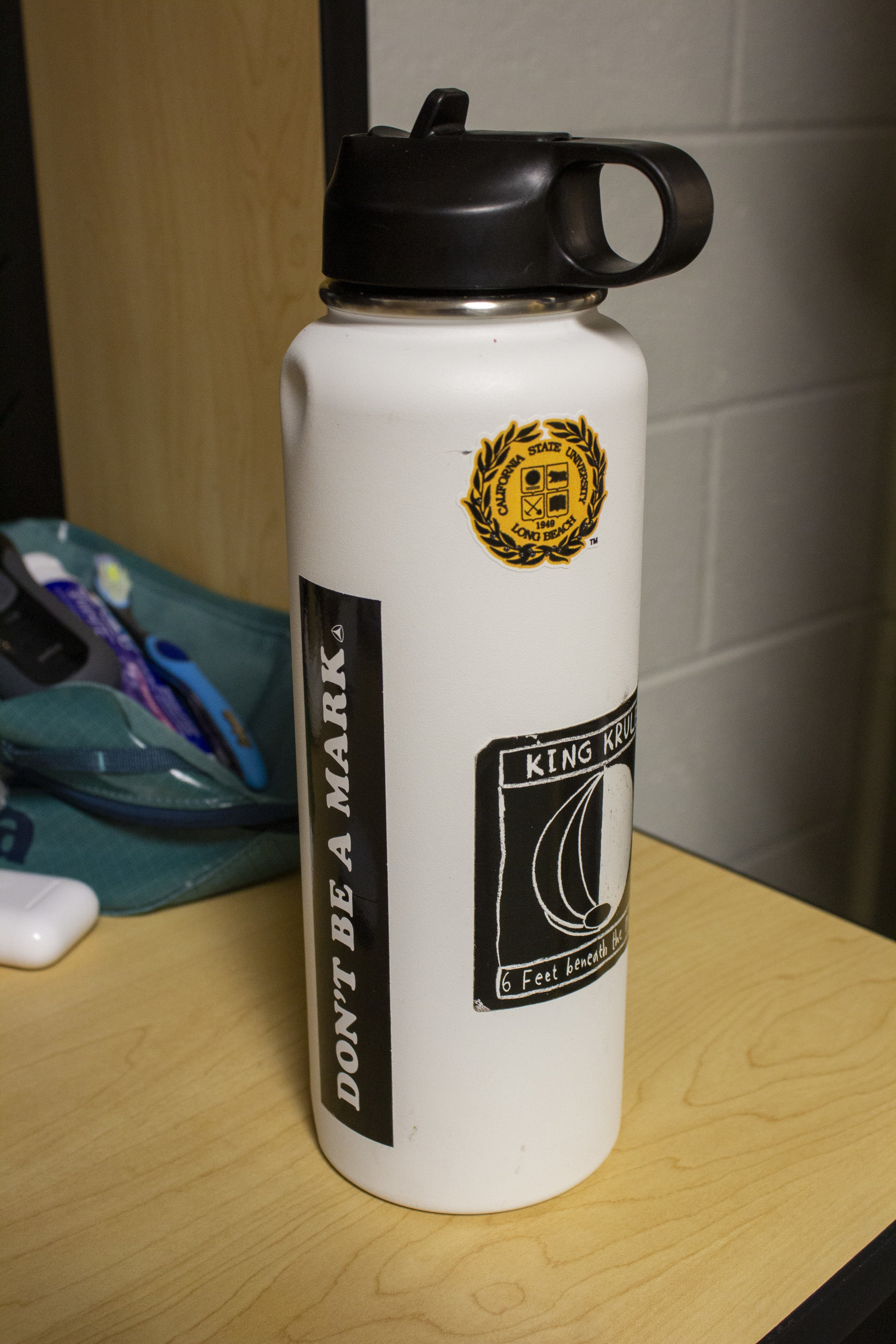 white hydro flask sticker