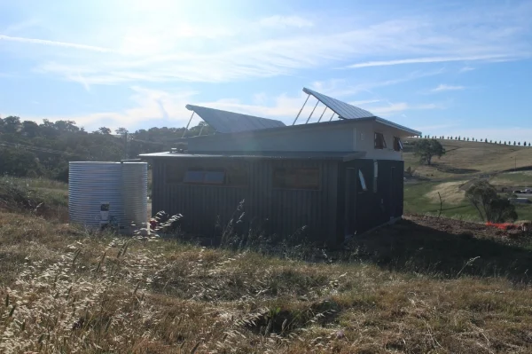 Solar panels on the garage