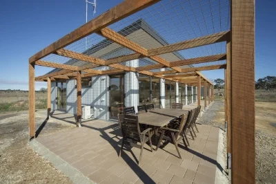 Inviting outside dining area