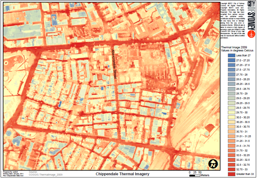 Roads over 33 degrees between 1 am to 5 am 6 February 2009