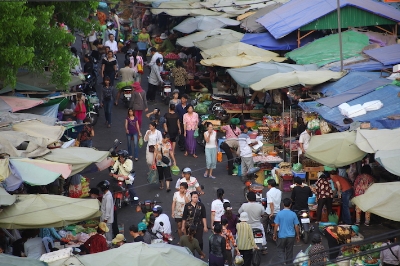 • Phnom Penh market place