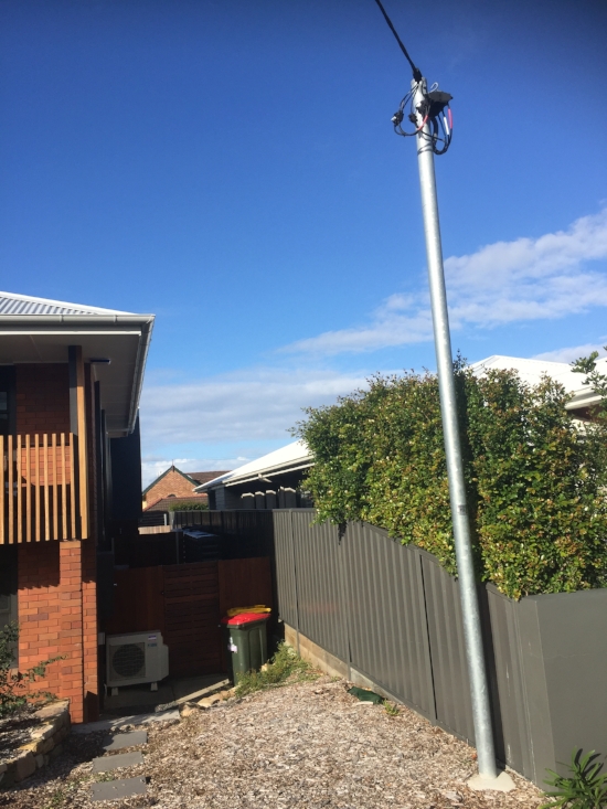 • New pole installed by owner at own cost