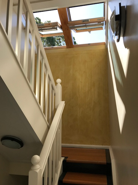 • Solar chimney, ventilating staircase
