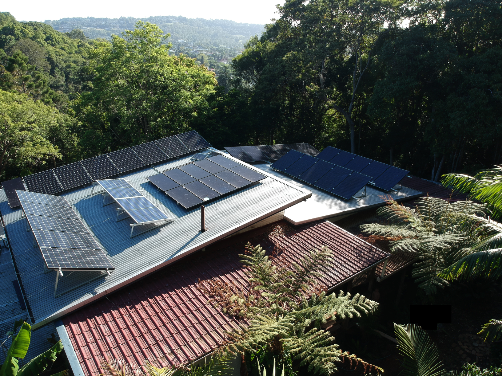 Solar panels on Mike Haydon’s house, Lismore, NSW
