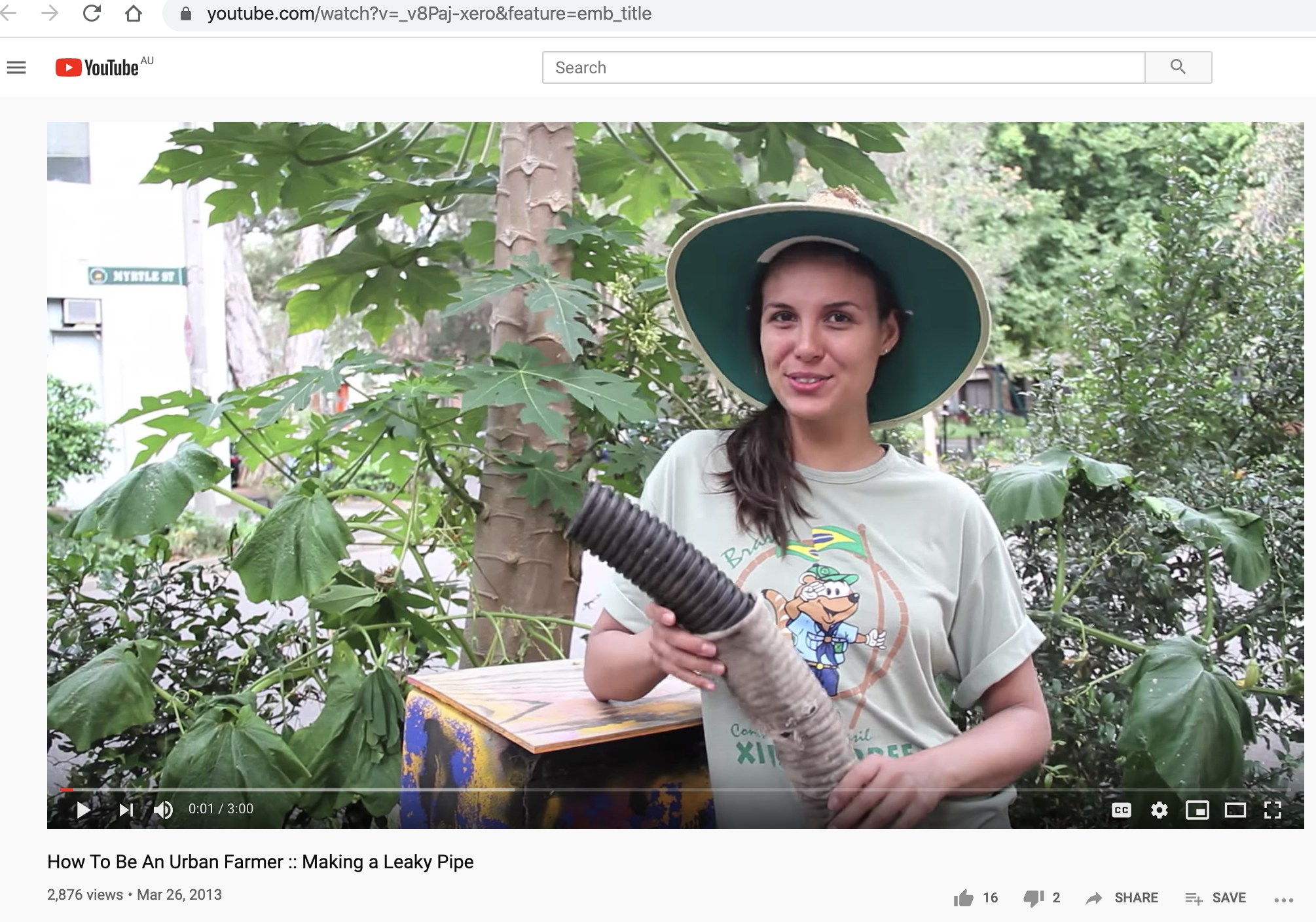 • Short 2 min 20 sec video on how you can make your own hands-free, cheap irrigation