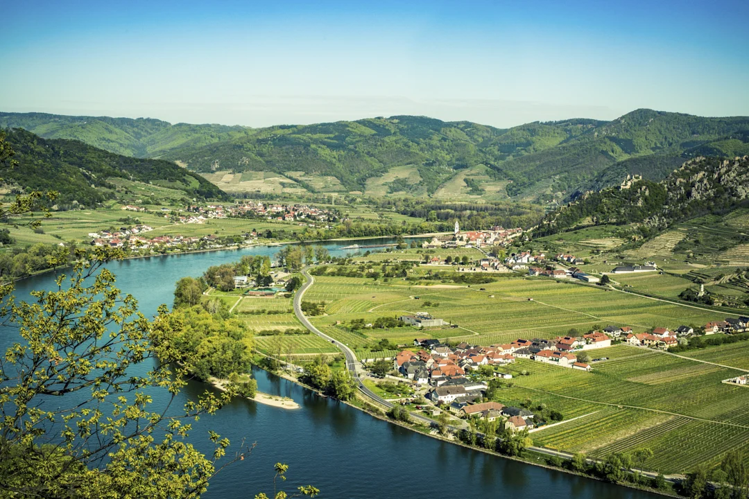 Frühling Blick Dürnstein
