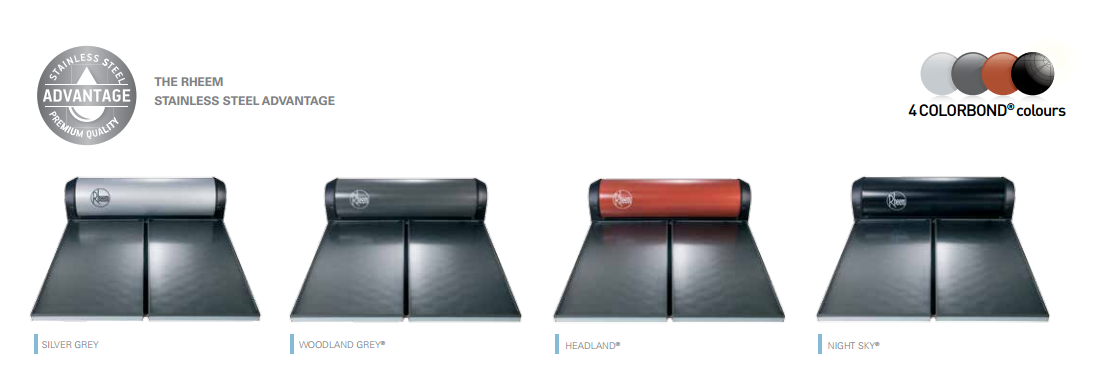 Rheem system Colours