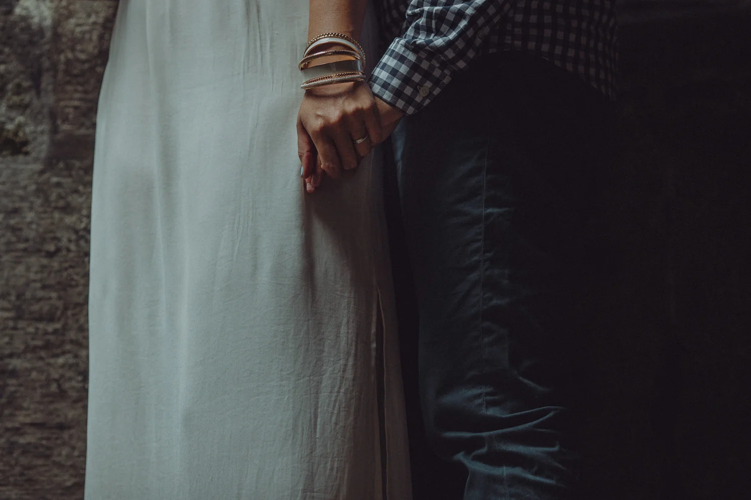 Get in touch & make a connection! A moment from Hui Ying & Lionel's Edinburgh engagement shoot