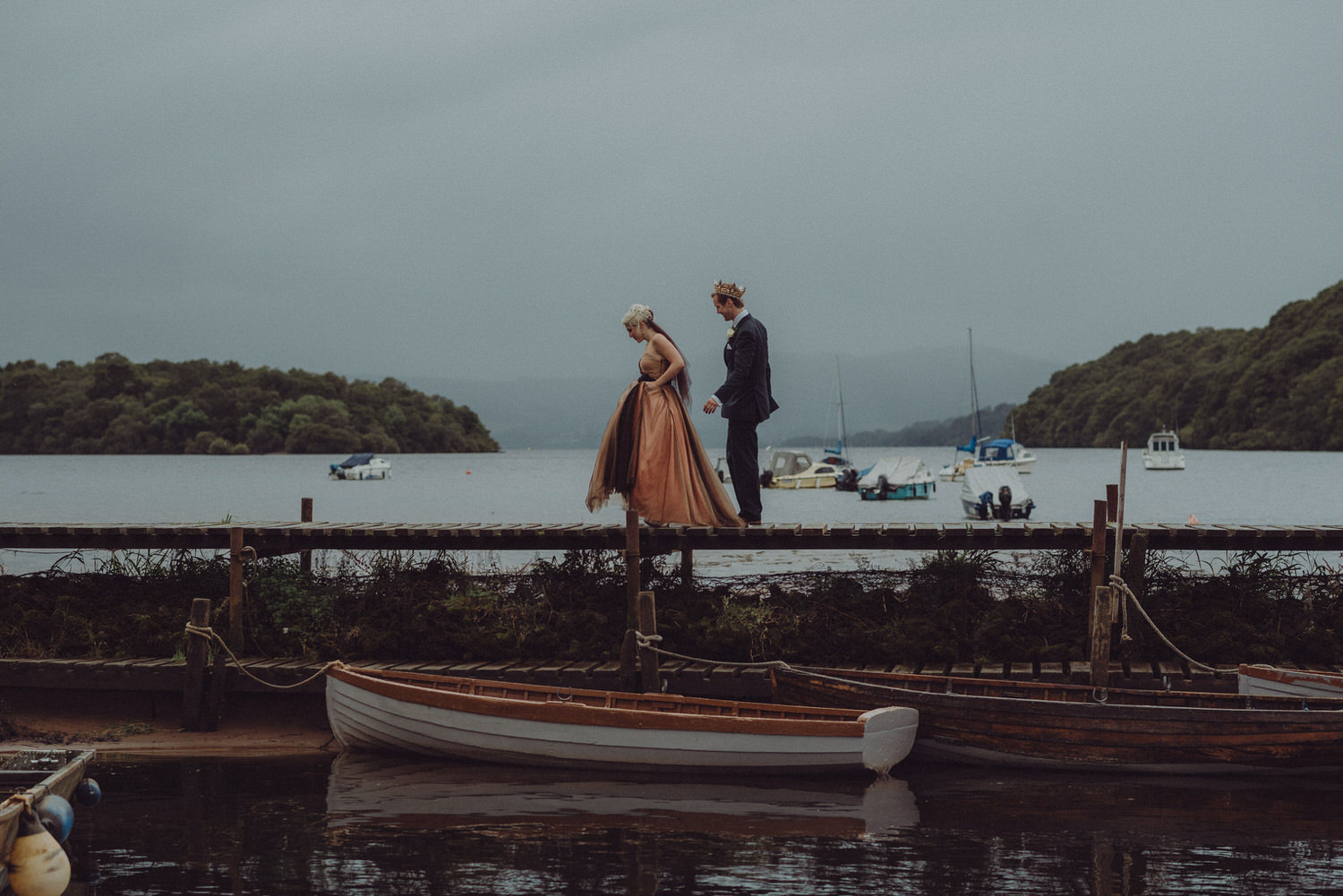  David & Victoria's wedding on Inchcailloch island, Loch Lomond and at One Devonshire Gardens in Glasgow, Scotland in autumn 2015 