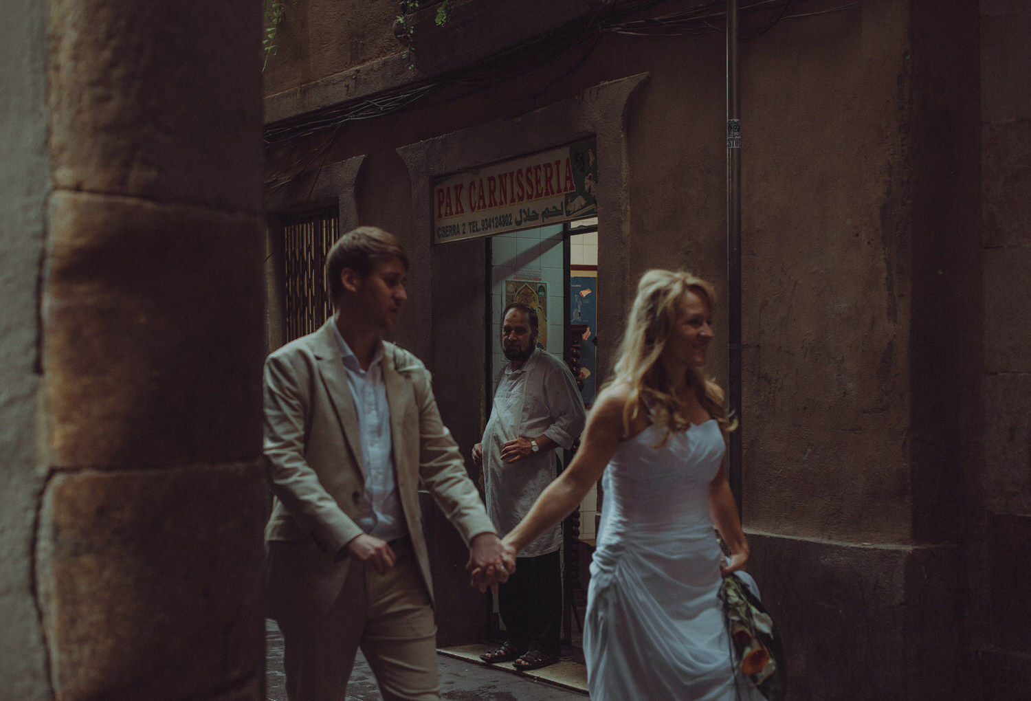 Carles & Mirka's alternative beach wedding in Barcelona, Spain