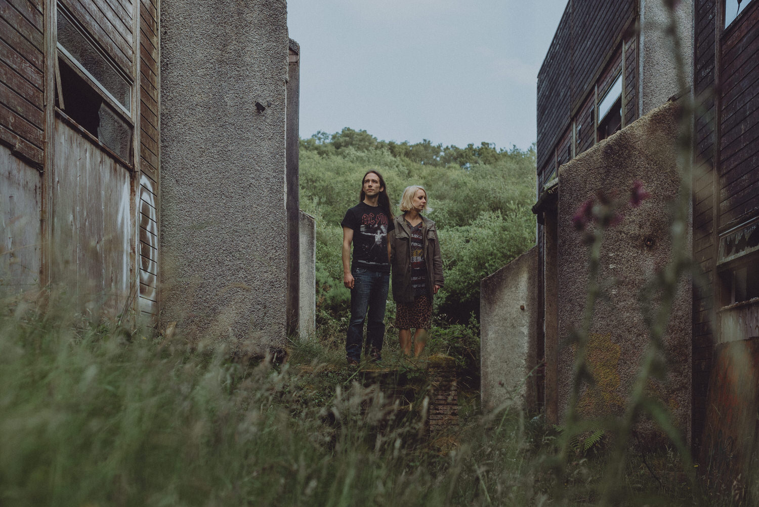  Rhianna & Richie's alternative couple shoot at Polphail abandoned village near Portavadie, Scotland 