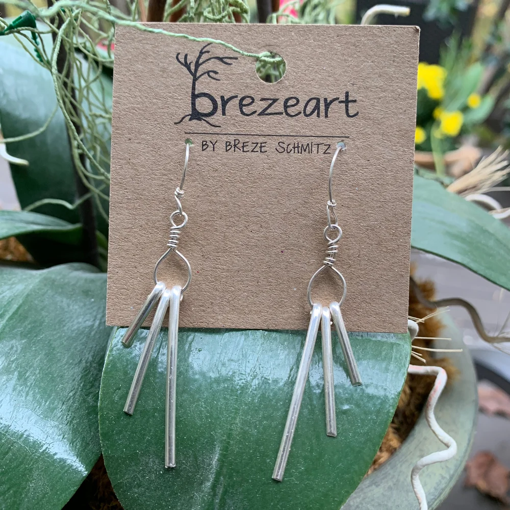 ピアス threetimes Classic tht earrings 4BTR1064 Tri Chime Sterling Earrings — Brezeart