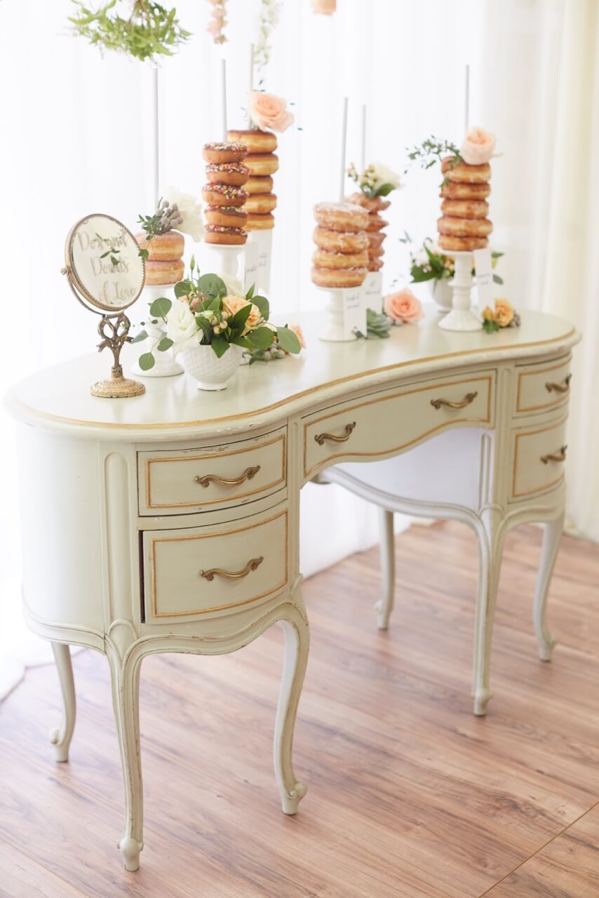 Elliette Kidney-Shaped Five Drawer Desk