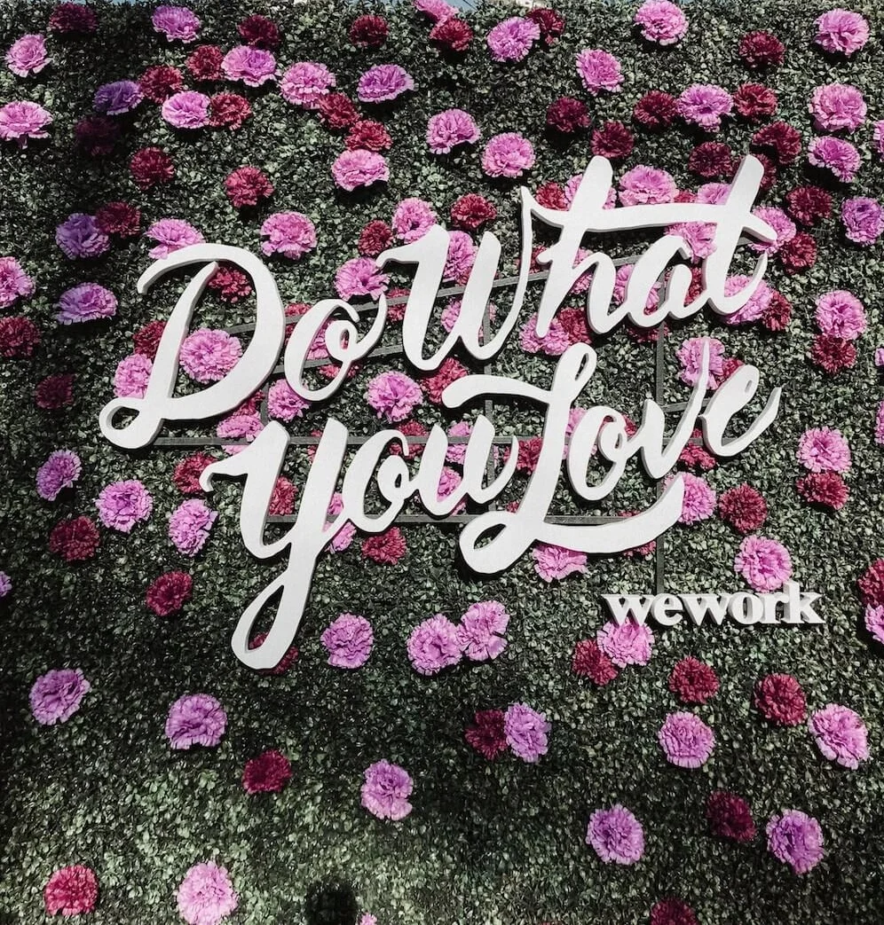 Floral wall by We Work | Photo Credit: thedoctorette.com