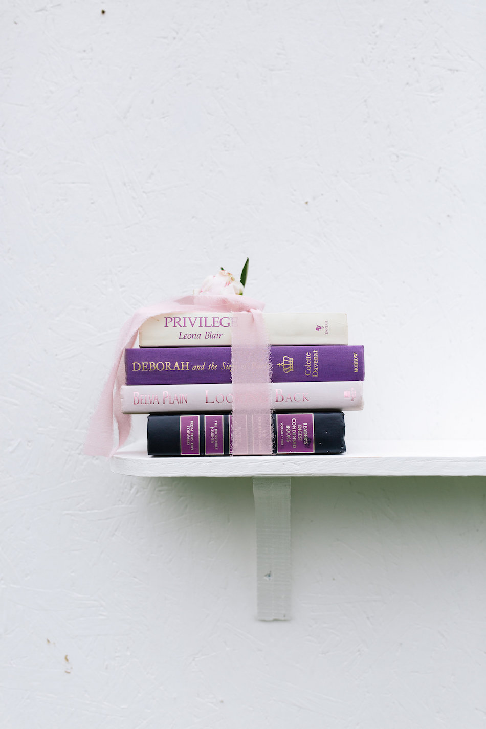Lavender Decorative Books, Set of Four