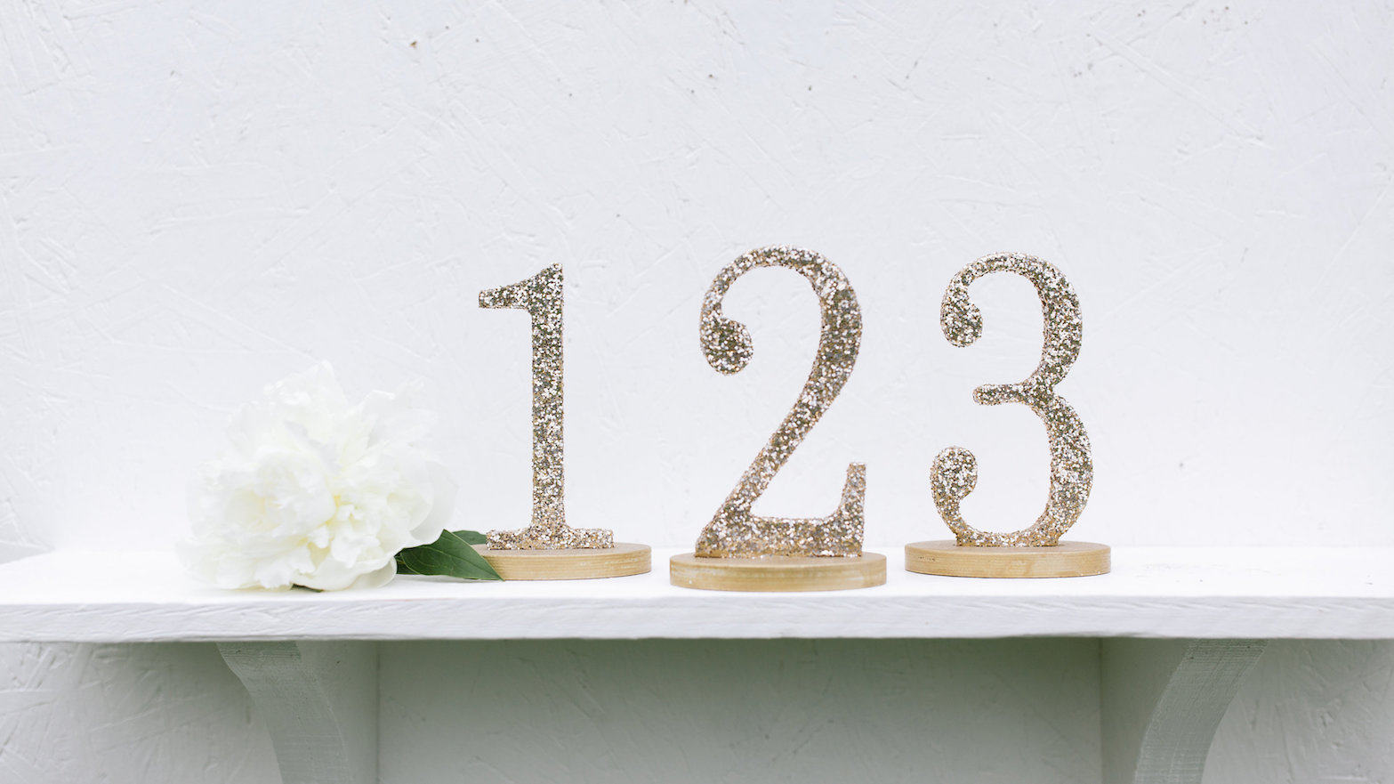 Glitter Gold Table Numbers