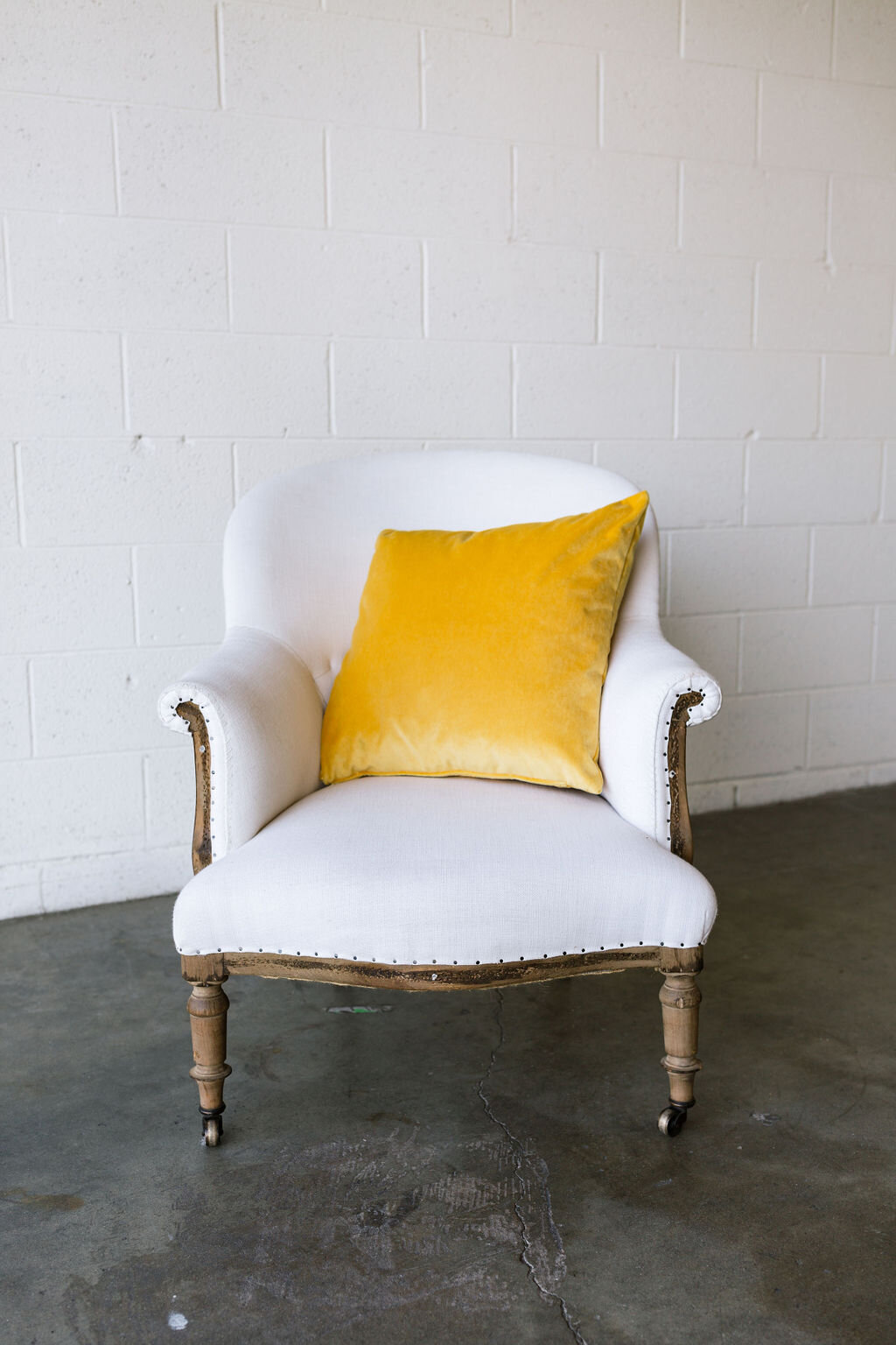 Sienna Velvet Yellow Throw Pillow 