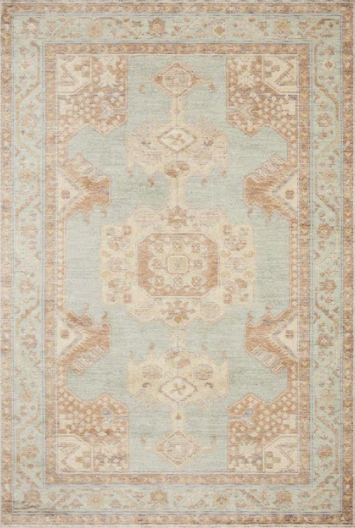 Celadon Vintage Print Rug