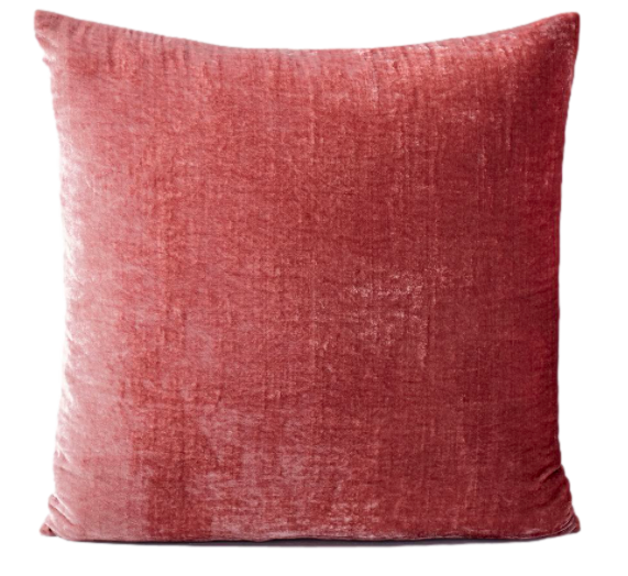 Red Grapefruit Velvet Pillow