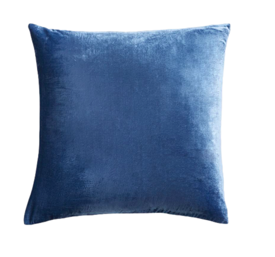 Capri Blue Velvet Pillow