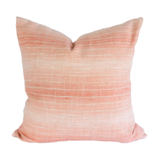 Henley Pink Ombre Striped Pillow