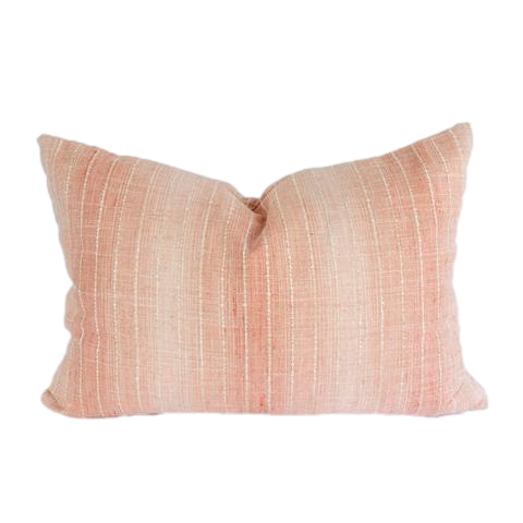 Henley Pink Ombre Striped Lumbar Pillow