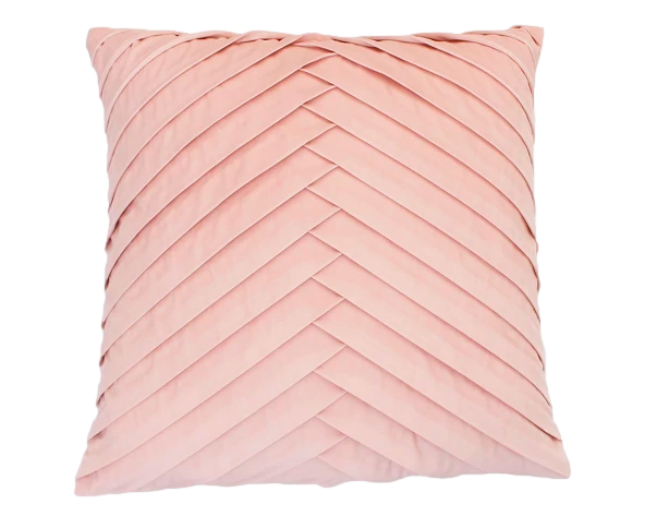 Mallory Pink Pleated Throw Pillow