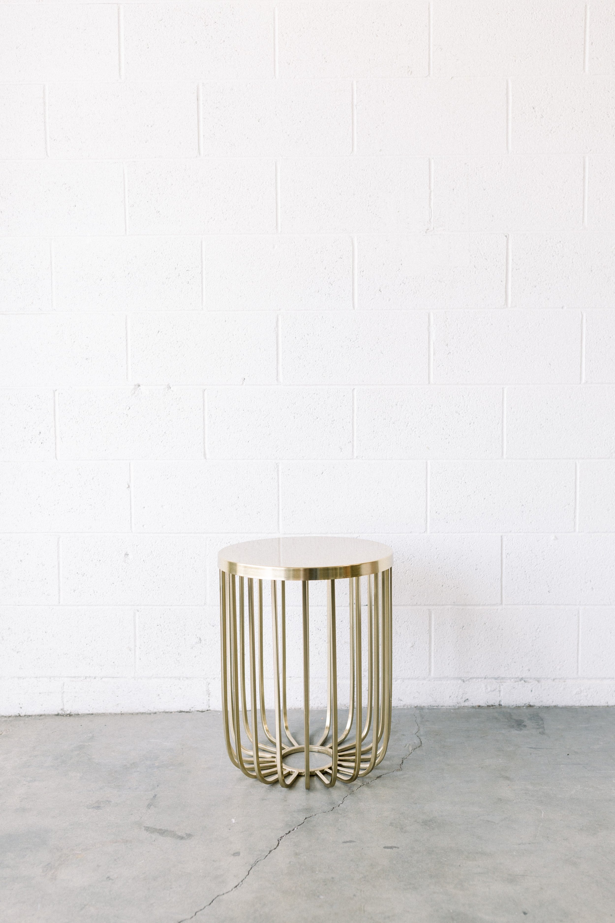 Divya Gold Cage Accent Table