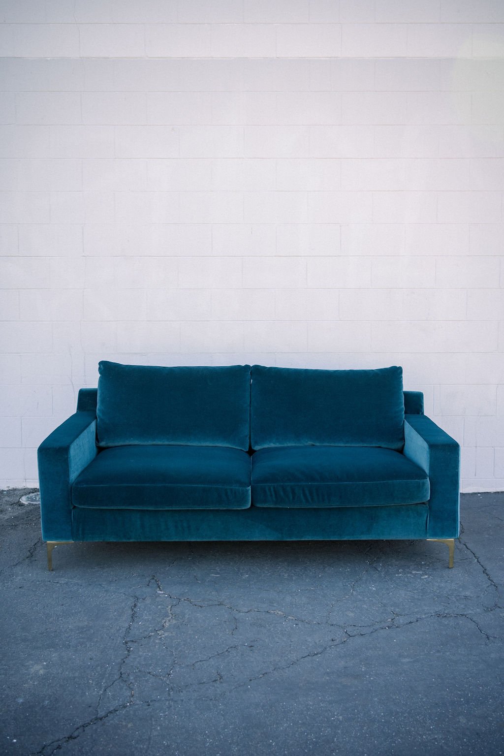 Mazarine Peacock Velvet Sofa