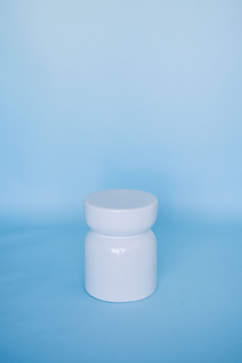 Marshmallow White Ceramic Accent Table