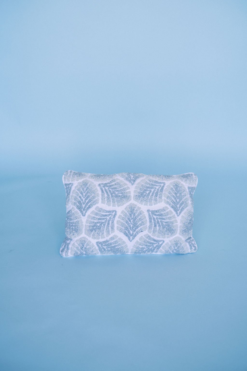 Reef Blue and White Ombre Lumbar Pillow