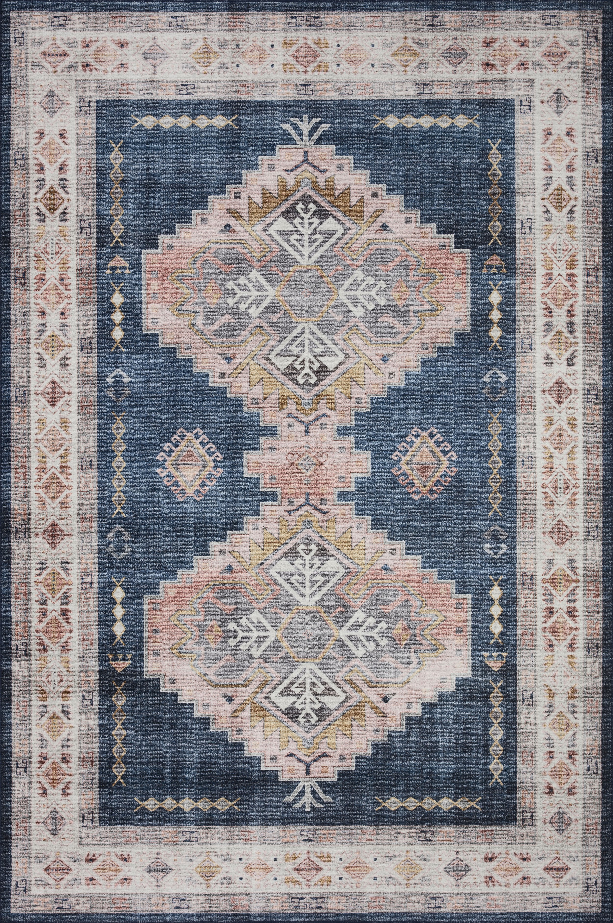 Kamali Pink and Blue Rug