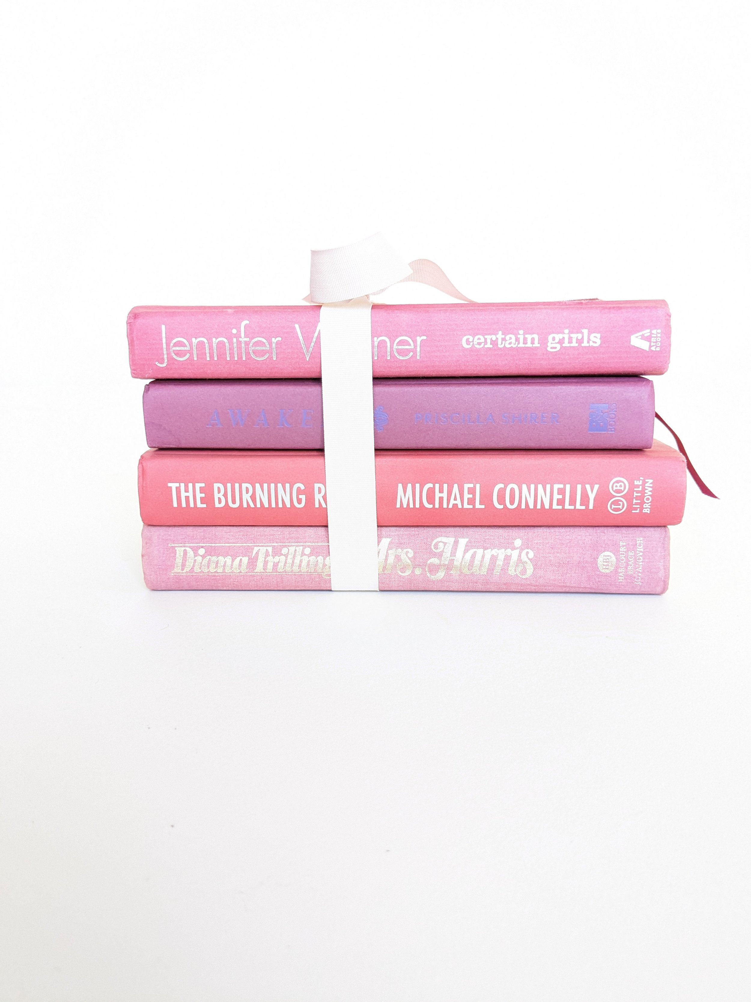 Pretty in Pink Decorative Books, Set of Four